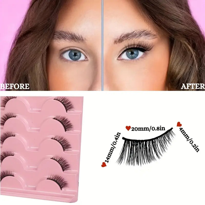 7 pairs Light Wispy Cat eye Style Faux mink lashes
