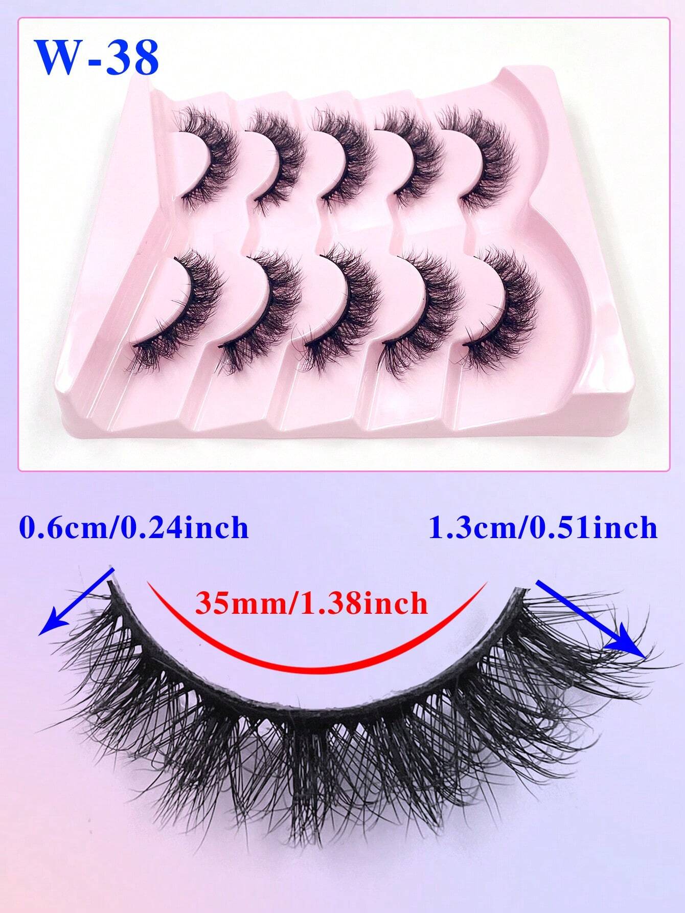 5 Pairs Fluffy Faux Mink Lashes – Wispy, Thick Volume & Curly Strip Lashes
