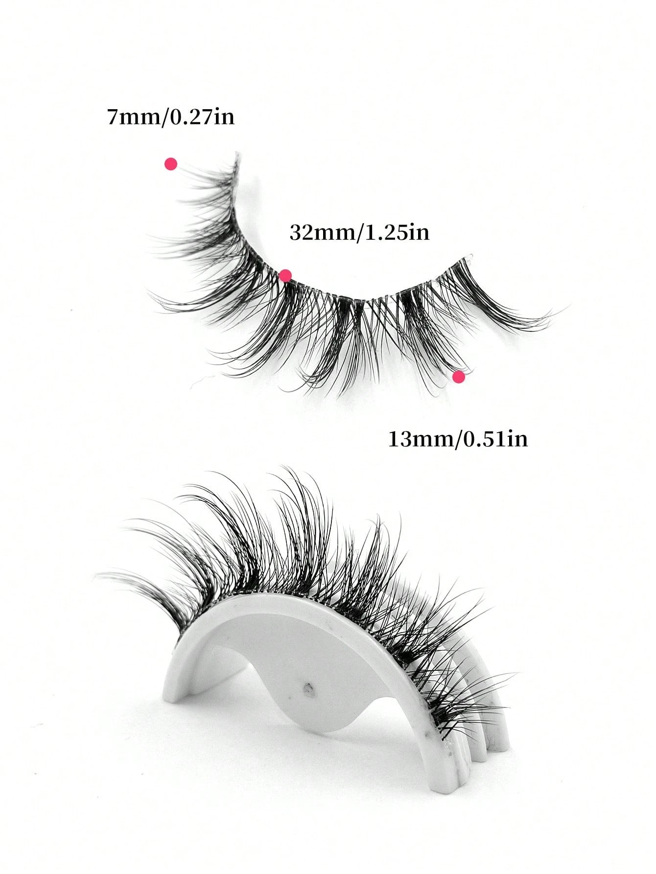 Rikuaild Doll-Style Manga False Eyelashes – 5 Pairs (Transparent Band)