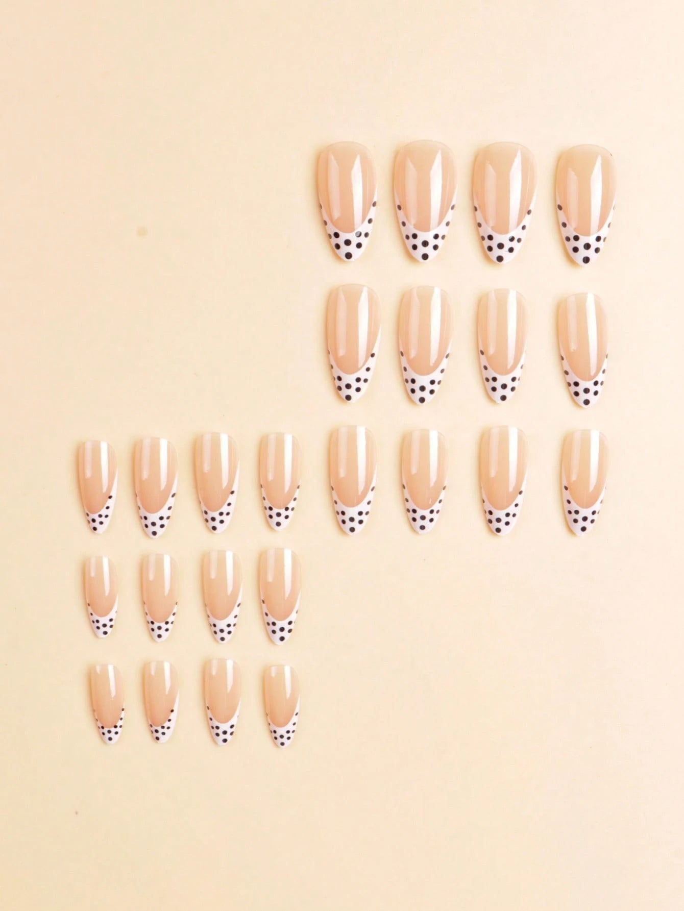 Luxury French Style Polka Dot Press on Nails