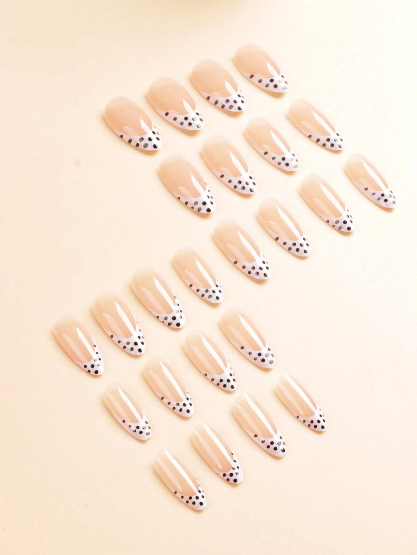 Luxury French Style Polka Dot Press on Nails