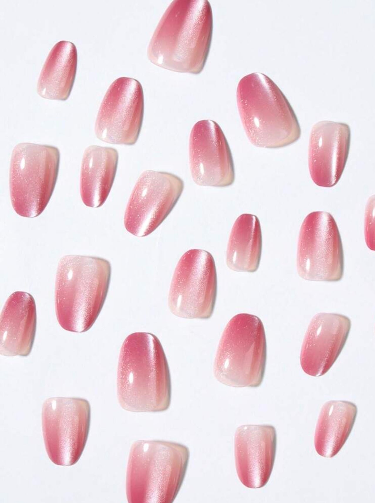Cat Eye Ombre Oval Shape press-ons