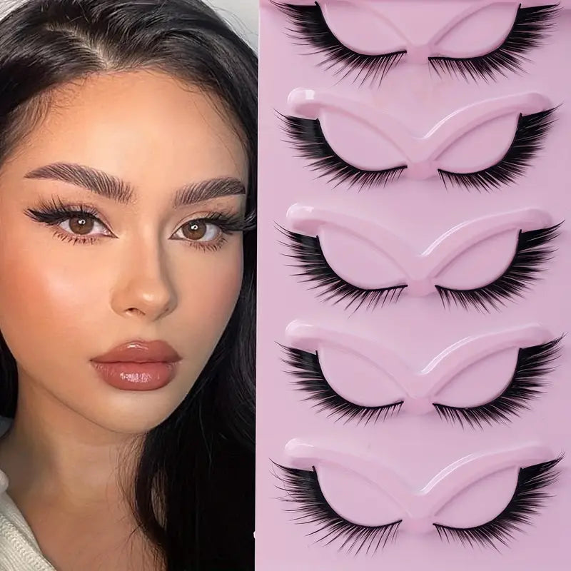 5 pairs Fox/Cat eye Style Faux mink lashes