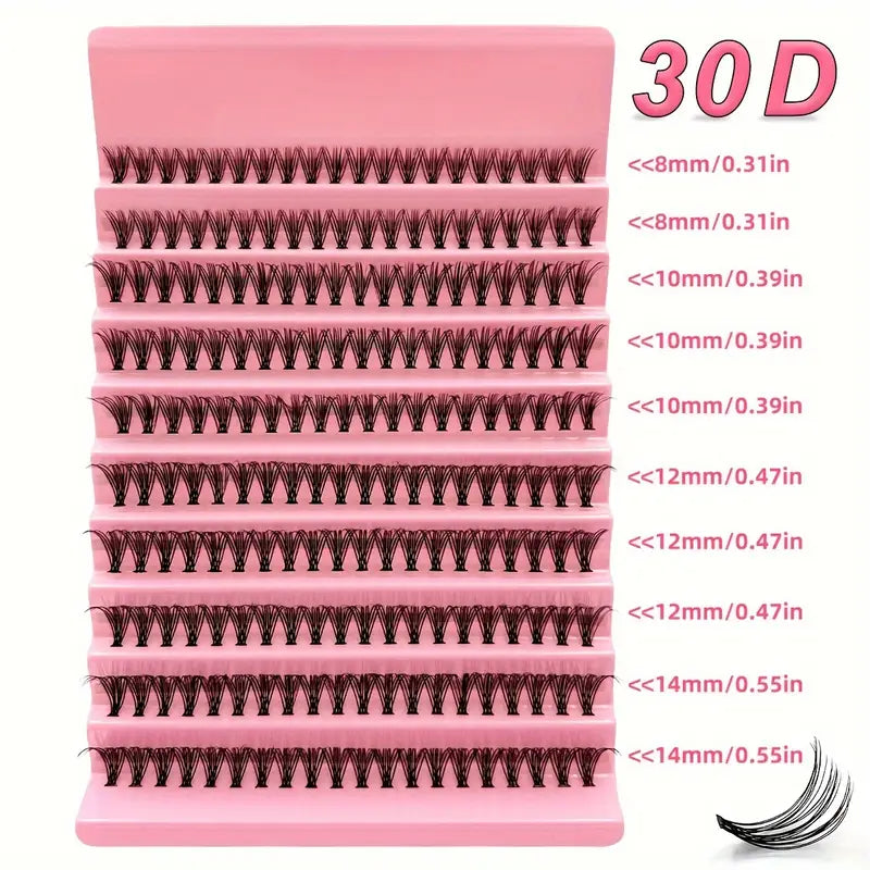 200 Cluster Lashes – 30D Volume (Only Lashes)