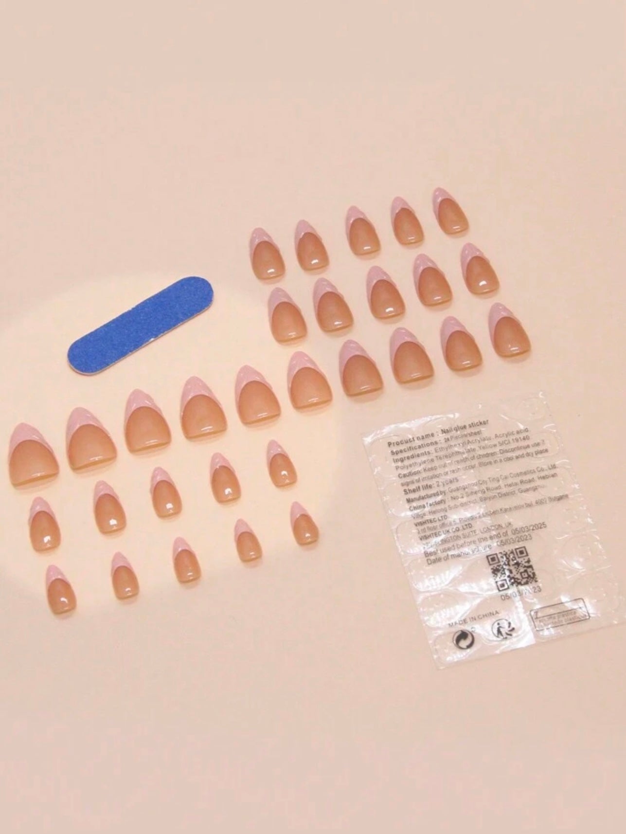 Almond Shaped Short 3D water drop press ons