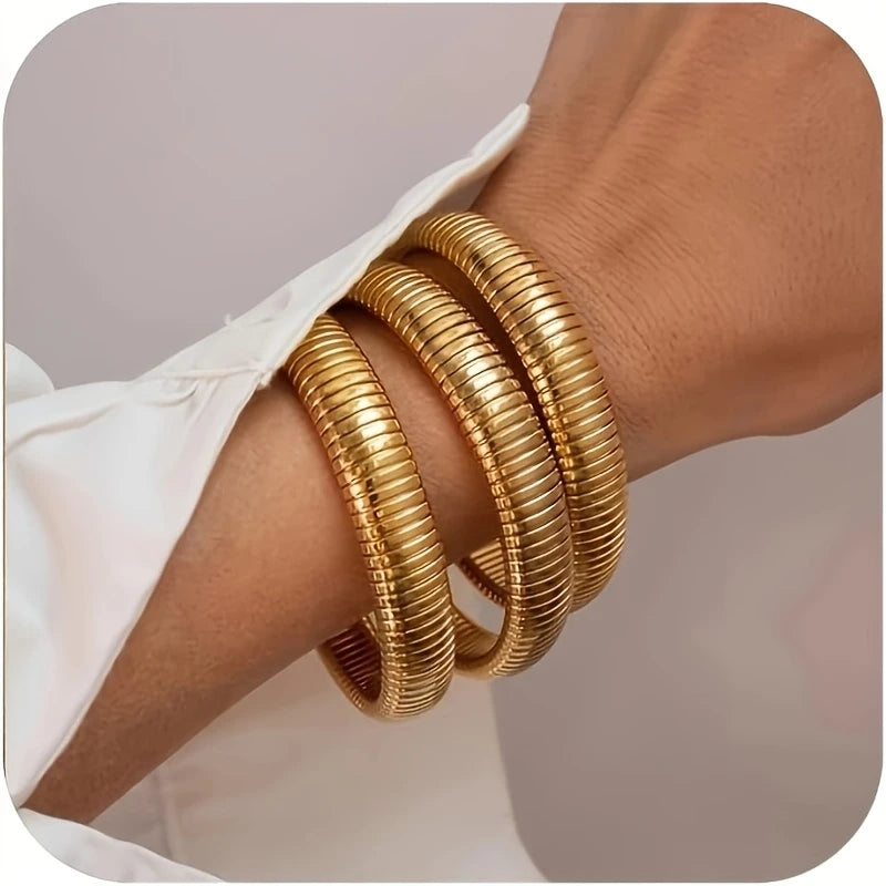 1 Pc Urban Edge Snake-Bone Bracelet