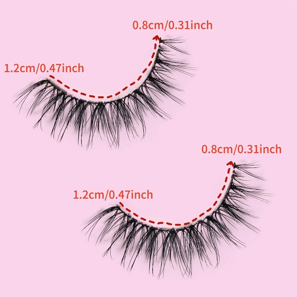 Cat Eye Lash Set – 8 Pairs of Natural C-Curl Mink Lashes