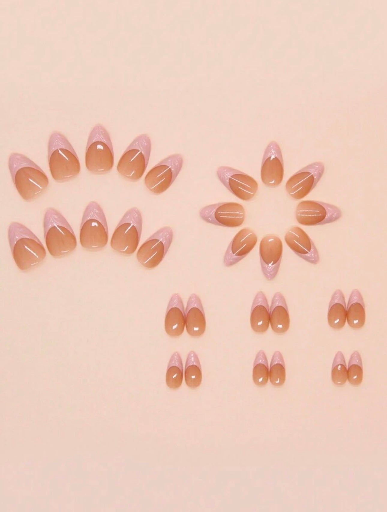 Almond Shaped Short 3D water drop press ons