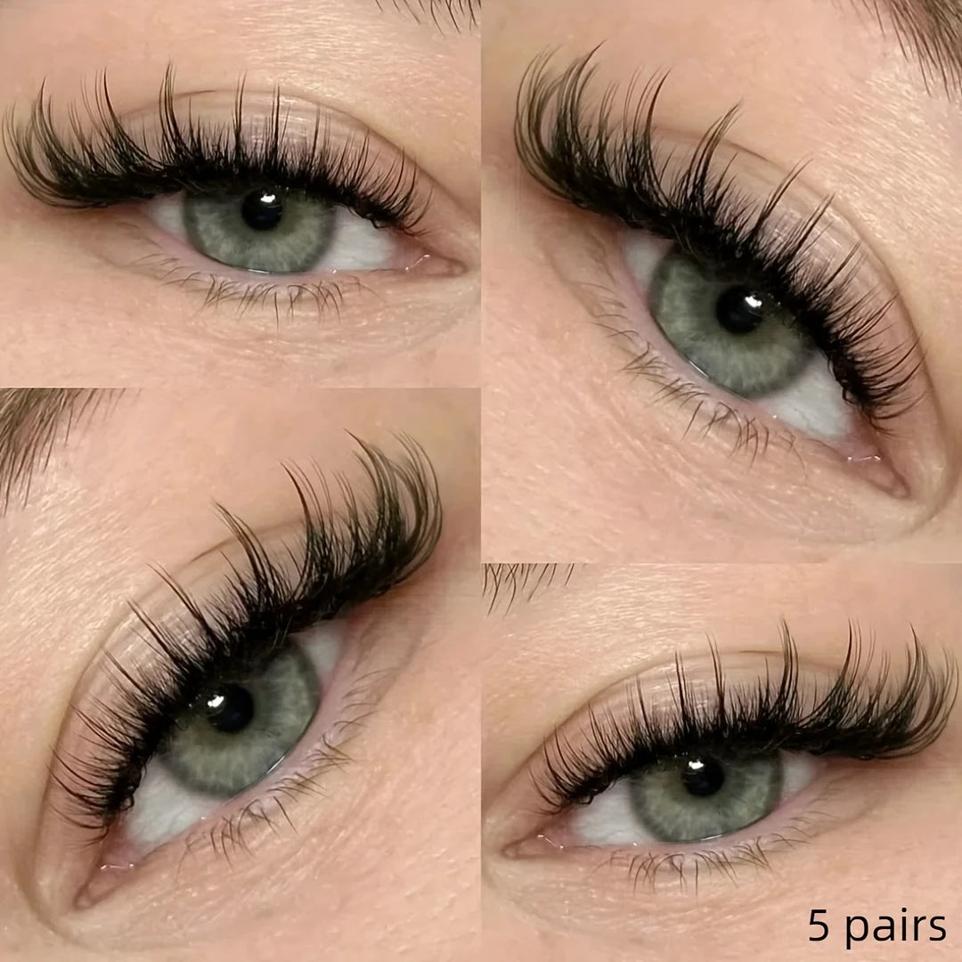 Glowie 5-Pair Cat Eye False Eyelashes