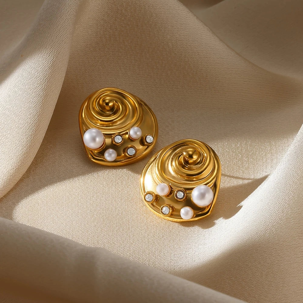 Retro Threaded Stud Earrings