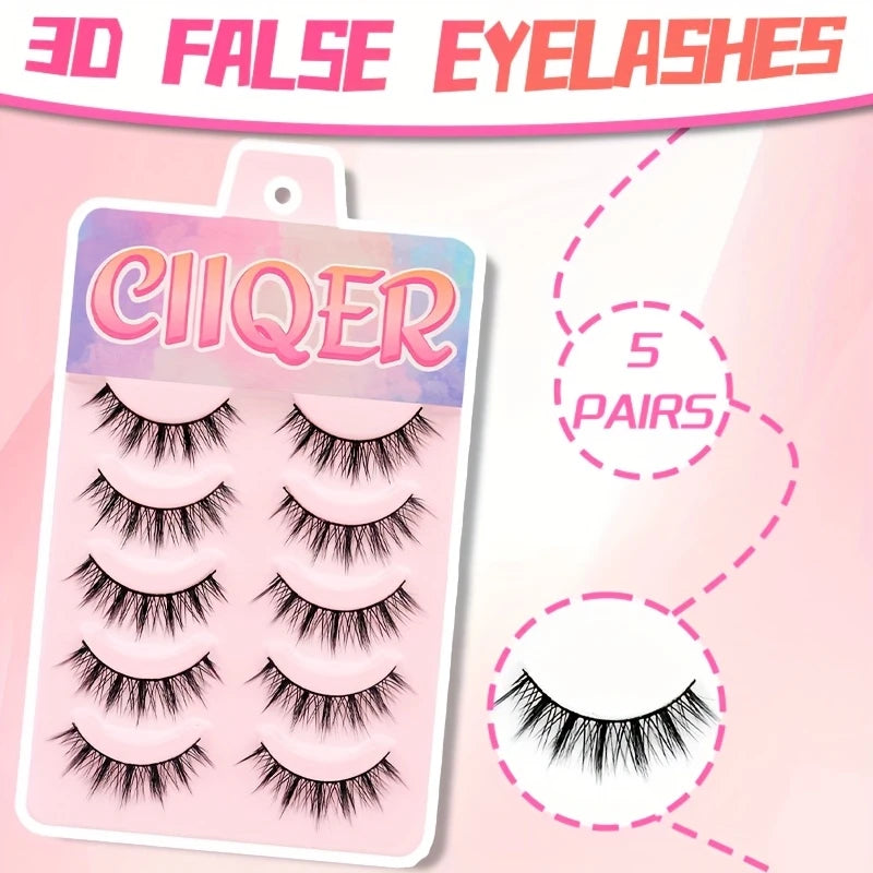 3D Anime Fluff Lashes – 5 Pairs