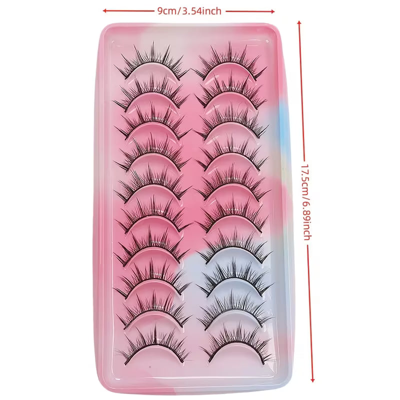 10 Pairs Doll Cartoon False Eyelashes