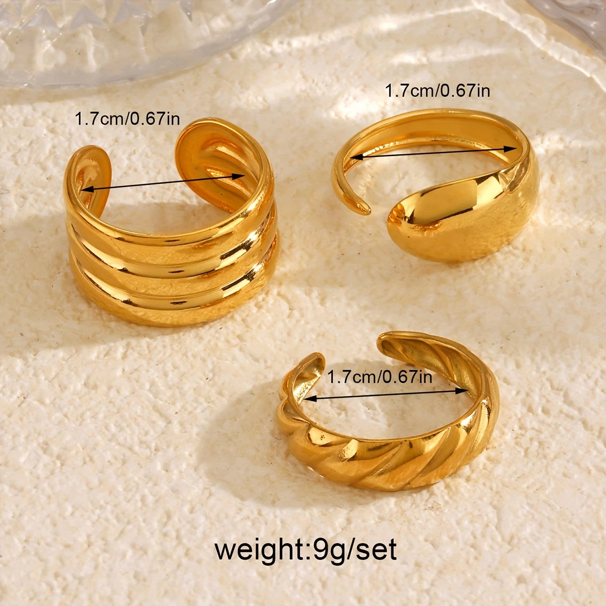 3pcs Set of Stainless Steel