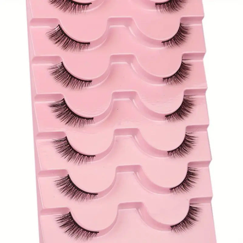 7 pairs Light Wispy Cat eye Style Faux mink lashes