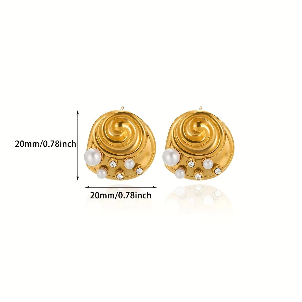Retro Threaded Stud Earrings
