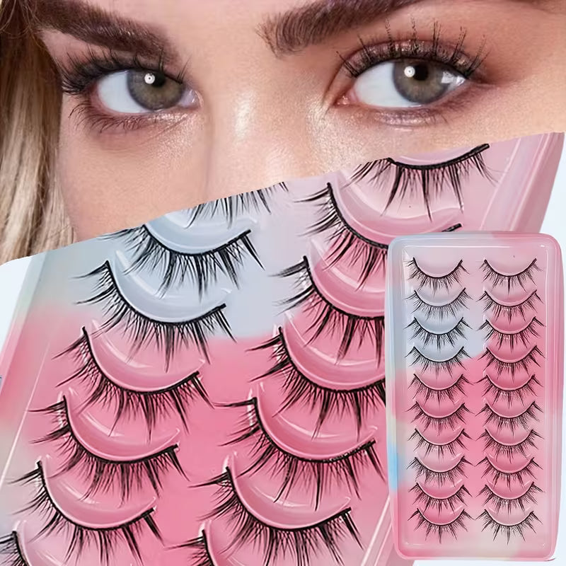 10 Pairs Doll Cartoon False Eyelashes