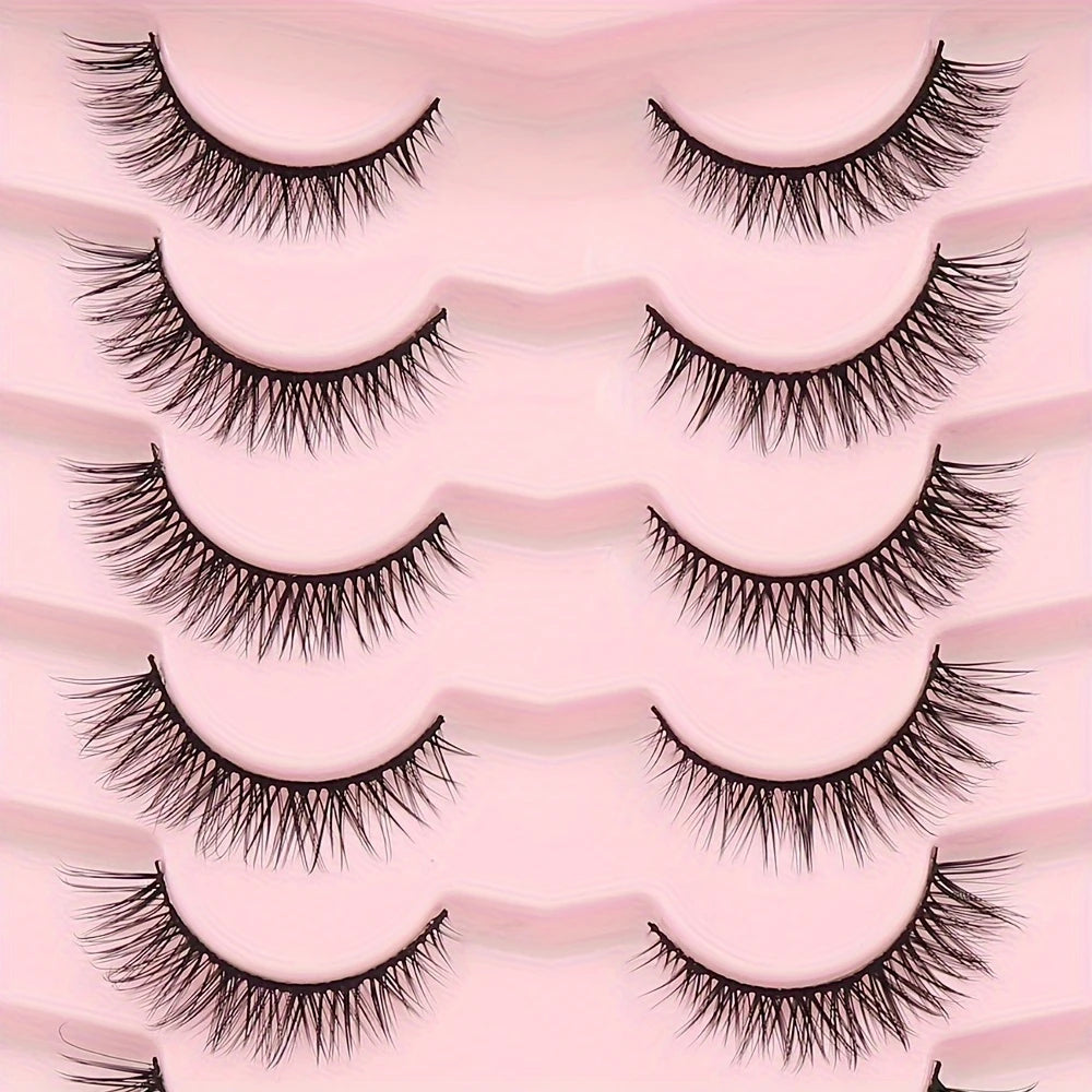 7-Pair Natural Cat Eye Lashes – Short & Sweet