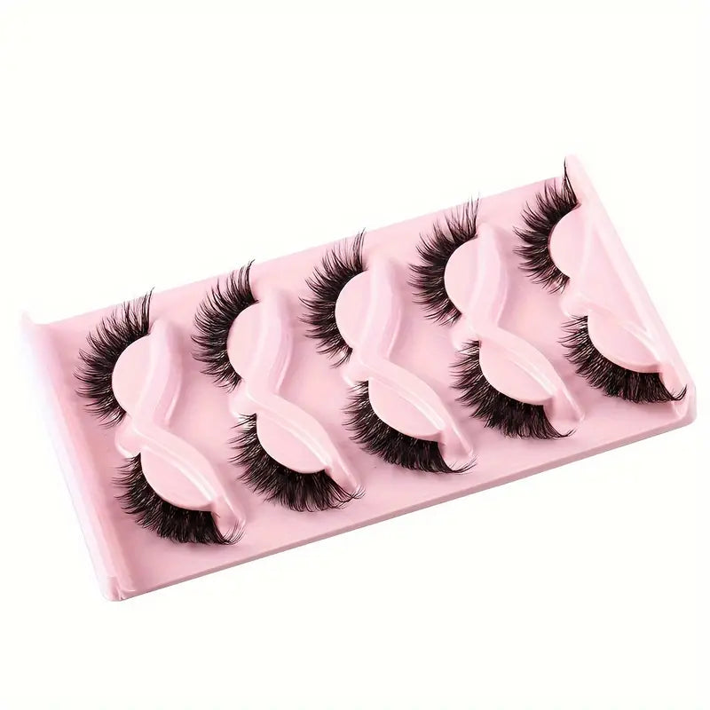 5 pairs Fox/Cat eye Style Faux mink lashes